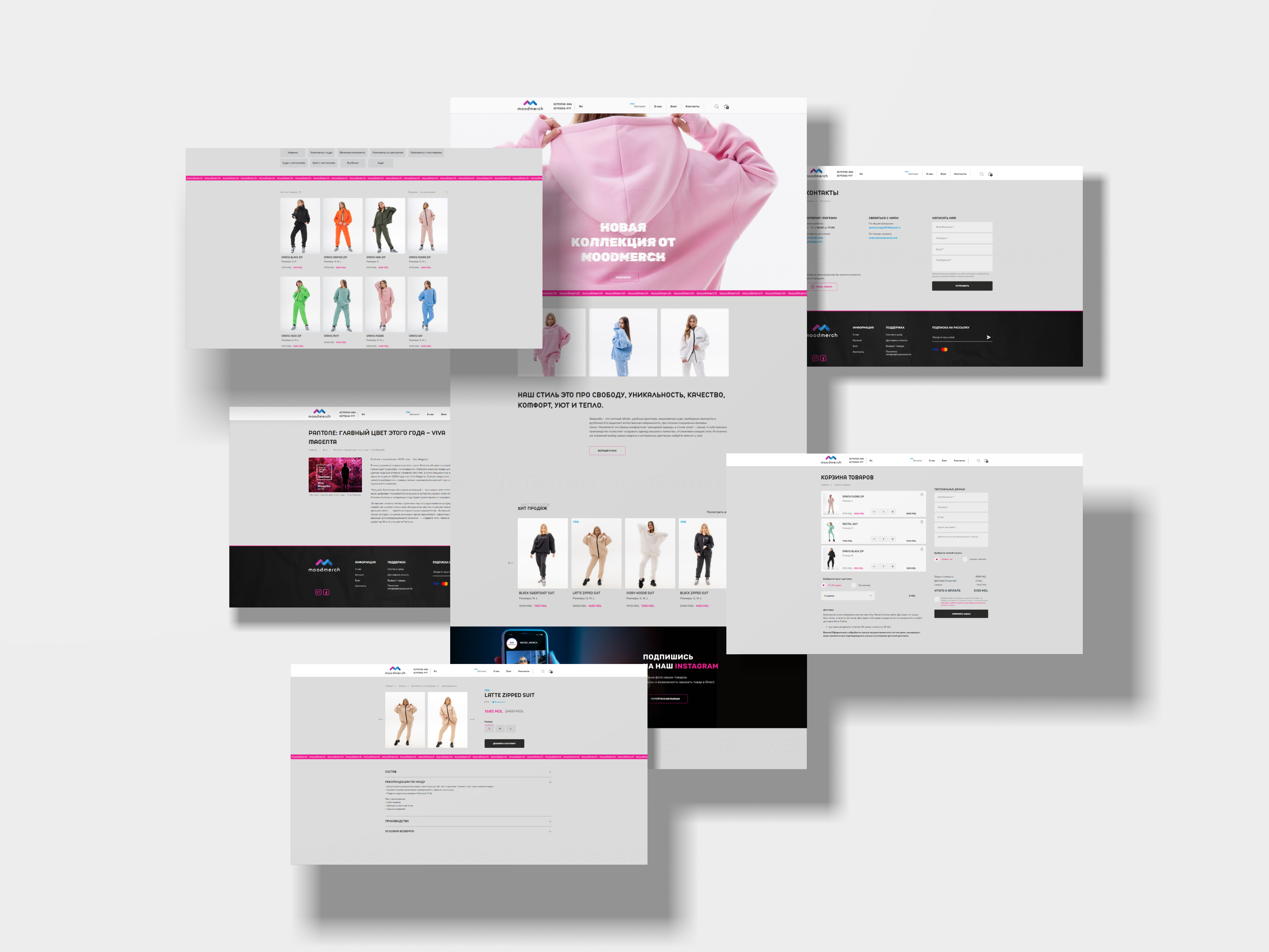 Создание сайта интернет-магазина одежды moodmerch.shop