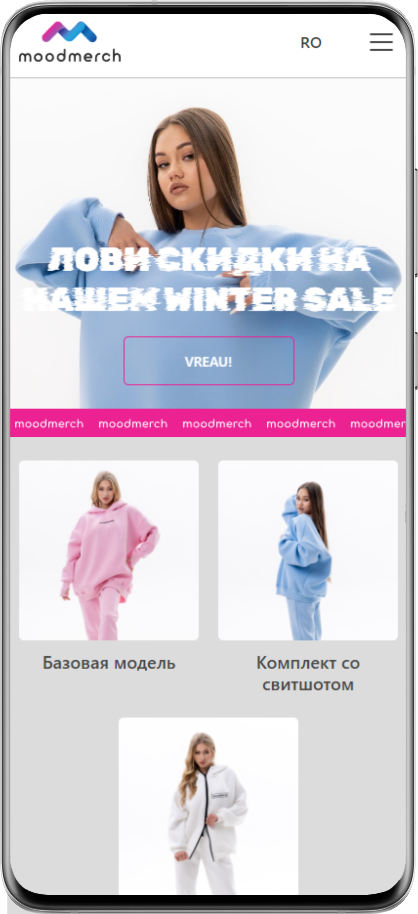 Crearea magazinului online de haine trendy moodmerch.shop